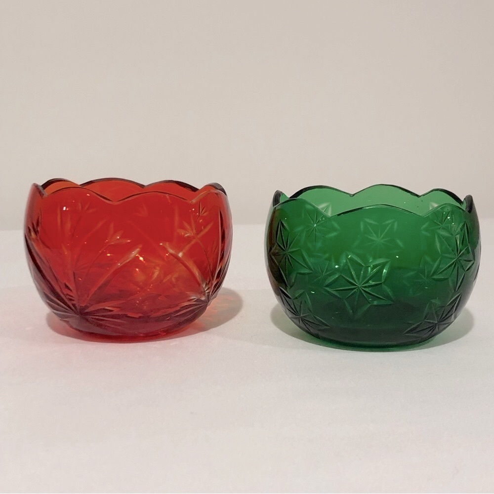 Set of Red and Green Candle Holders